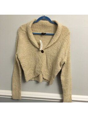 Vintage NWT Women's B Moss Cropped Wool Blend Cardigan Sweater Size Small